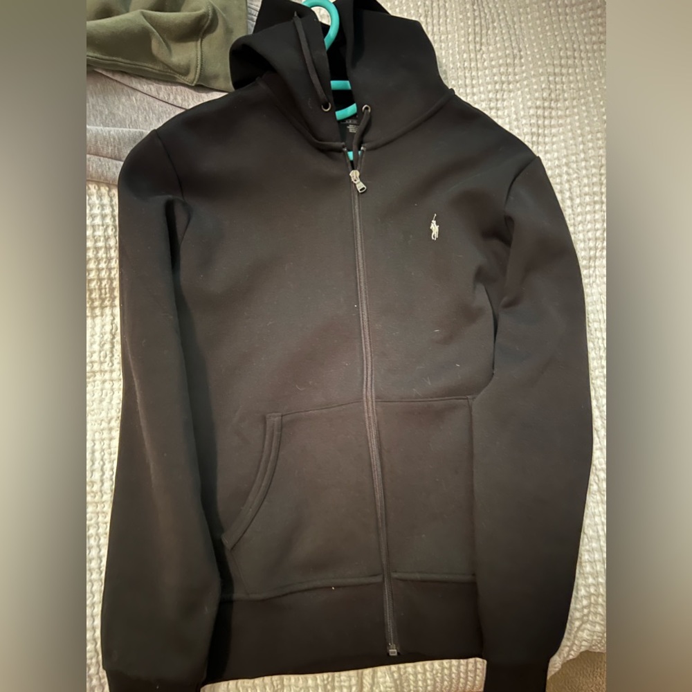 Black polo sweater